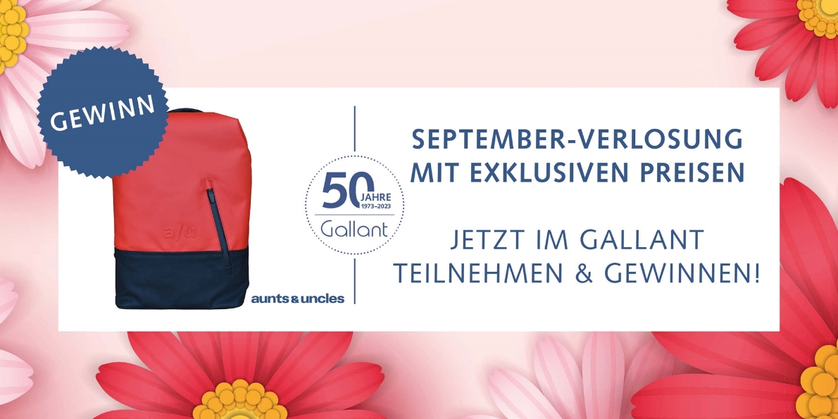 SEPTEMBER-VERLOSUNG MIT EXKLUSIVEN PREISEN